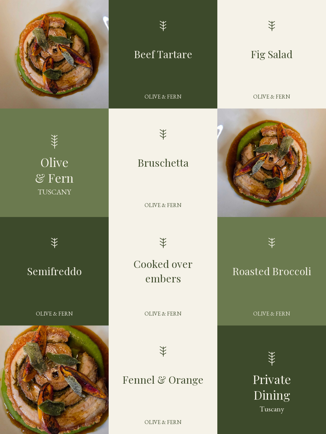 Social media grid, twelve post concepts